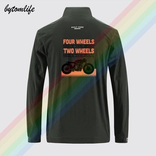 Cafe Racer BMW Triumph Honda Gentlemans Ride motorcycle jacket mens Outdoor zippered comfortable printing Asian size