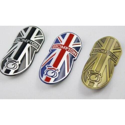 New Bicycle Metal Head Badge Decal Head Post Stem Sticker For Brompton Folding Bike