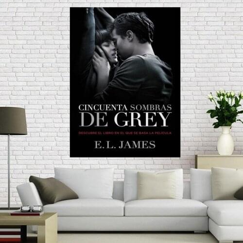 Custom canvas poster Fifty Shades of Grey Art painting Big Size poster cloth fabric wall poster print Silk Fabric Print