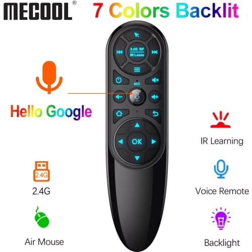 Air Mouse For Android TV Box Remote Control Mecool Q6 Pro Voice 2.4G Wireless Fly Gyroscope All Keys IR Learning For Television