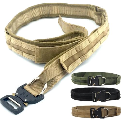 Adjustable Molle Tactical Belt Nylon War Battle Combat Girdle Men Army Military Police Duty Waist Belt Airsoft Hunting Equipment