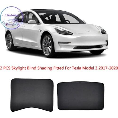 For Tesla Model 3 2017-2020 Skylight Sunshade UV Protection Ray Blocking Mesh Visor Laser Black Net Yarn