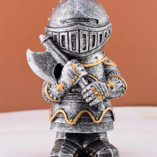 Medieval warrior resin soldier statue crafts guard knight statue desktop sculpture home decoration garden ornaments crafts Gifts