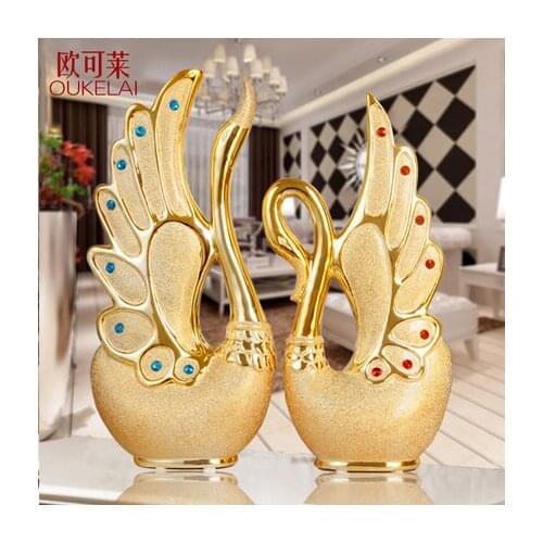 Wedding items new home living room TV cabinet cabinet decor decoration Home Furnishing jewelry Creative Swan free shipping
