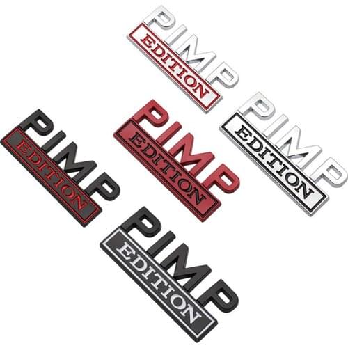 80x30mm Universal Car Fender Decal Metal Car Sticker Badges For Chevy Ford PIMP EDITION Truck 3D Sticker Car Styling Decals