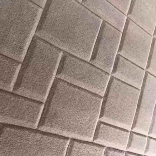 High end Fashioin Craved Beige yellow acrylic carpet mixed Metal F letter