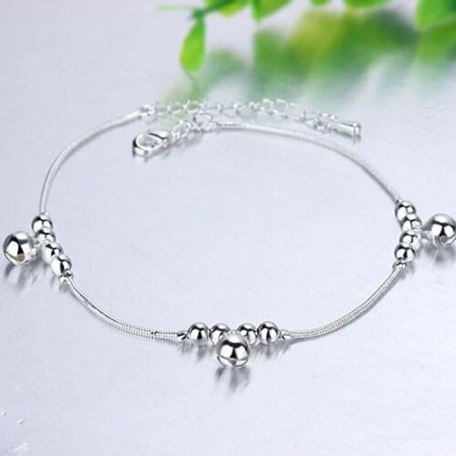 Sexy small bell Plata Chain Anklets Bracelet New Charm Anklet for Women Girls Leg bracelet Vintage Foot Jewelry