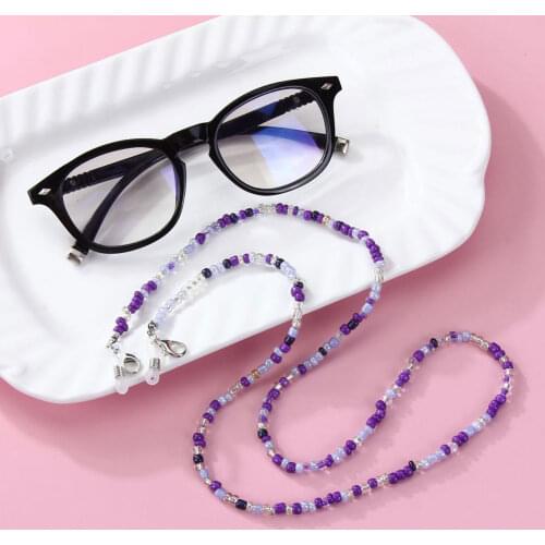 1PC New Fashion Unisex Sunglasses Anti-lost Acrylic Beaded Chain Face Mask Lanyards Reading Chain Neck Straps Mask Cord Holder