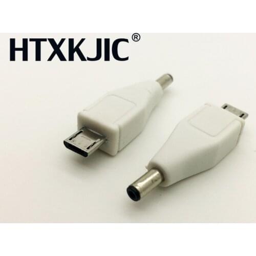 10pcs Micro USB Male plug to DC 3.5*1.1mm Male Plug DC Power Plugs Charging Connector Adapter for Phone Laptop