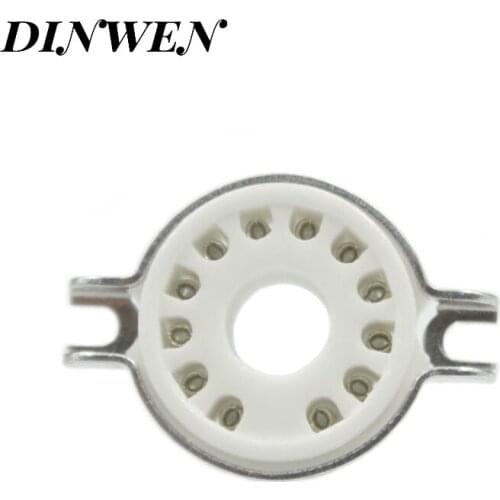 12pin B12C Ceramic Tube Socket For 6GE5 8GU7 8AC9 9MN8 6EA4,50CA10 6CA10 6HF5 6C10 6JB5 ,1PC/Lot