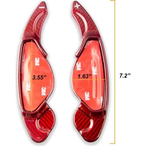 2 pieces Carbon Fiber Steering Wheel Paddle Shifter Extensions For Land Rover 10-16 Red GSD