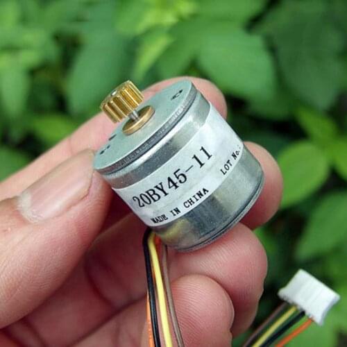 20BY45 Micro 20mm Stepper Motor 2-phase 4-wire Precision Stepping Motor 18 degree with copper gear DIY photo printer