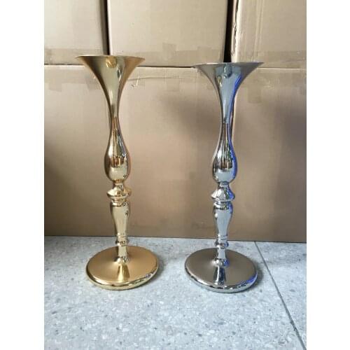 60cm Tall Gold Metal Flower Vase flower stand Table Centerpieces Wedding Decoration