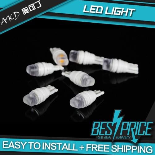 AKD Car Styling LED T10 bulbs DRL 192 168 194 W5W 2825 158 Car LED width light License Plate Light bulbs Trunk ceramics
