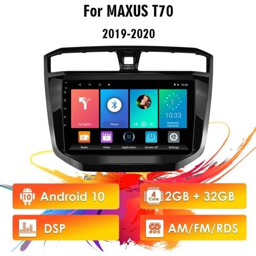 For MAXUS T70 2019 2020 10.1" Android 10 RDS DSP 2 Din Car Multimedia Player Auto Stereo GPS Navigation with Frame