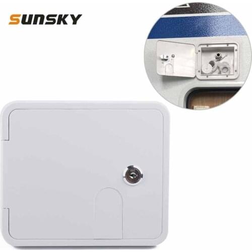 White Water Inlet Integrated Fill Dish Hatch Lock for RV Trailer Camper