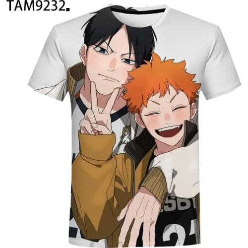 Msby Black Jackals Anime Style Picture New 3D Printing Boy Girl Hip Hop Childrens T-shirt Round Neck Top