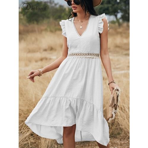 DICLOUD Summer Dresses With Lace