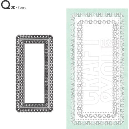 Long Rectangle Lace Border Cutting Dies Stamps Dies Scrapbooking Mold Cut Handmade Tools DIY Craft Decoration New Dies for 2020