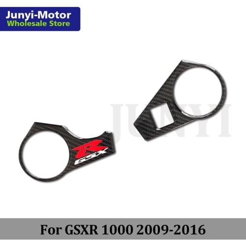 For Suzuki GSXR GSX-R 1000 2009-2016 Sticker Triple Tree Top End Front Upper Clamp Carbon Fiber 3D Motorcycles Faring Decal