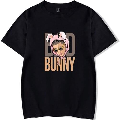 Funny Bunny Rabbit T-shirt Fashion Street Style Hip Hop Men Women Tee Shirt O-neck Short Sleeve Couple T-shirts Black White Tops