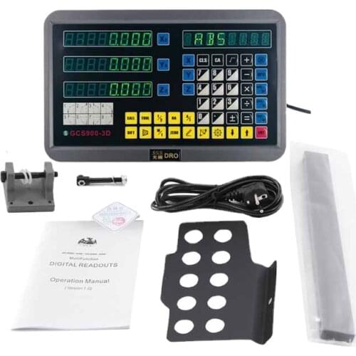 GCS900-3D 3 axis DRO digital readout with accessories and 3 pcs 1u linear encoder