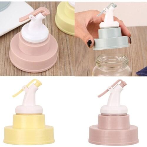 Sealed Leak-Proof Bottle Cap Olive Oil Vinegar Dispenser Pourer Seasoning Bottle Stopper Kitchen Cooking Tool