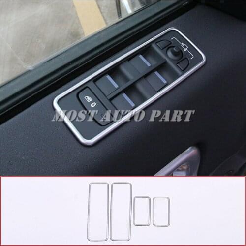 ABS Plastic Interior Window Lift Switch Frame Trim For Land Rover Discovery Sport 2015-2019 4pcs Car Decoration Car Trim