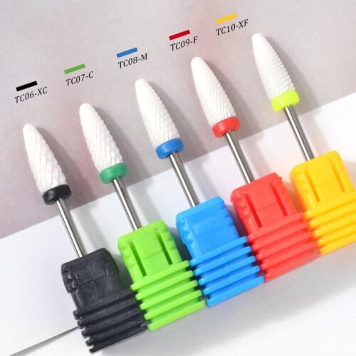 Ceramic Nail Drill Bit Electric Milling Cutter for Manicure Pedicure Nail Drill Machine Accessoires Nail Art Tool Polish Remove