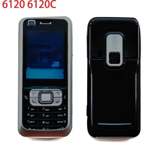 Battery Cover For Nokia 6120 6120C Full Housing Front Frame+Middle Frame+Back Cover+Keypad+Flash Light