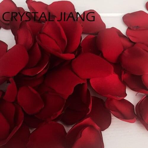 Dark Red Petals For Weddings Soft Flower Girl Rose Petal 100 pieces /Lot