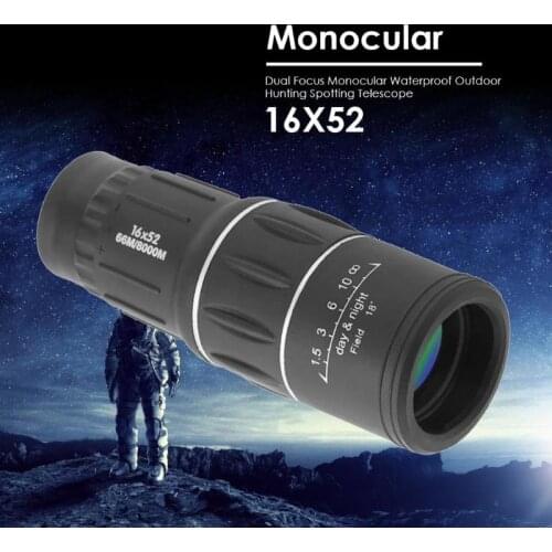 16X52 Dual Focus 16 times magnification Monocular Hunting Spotting Telescope Night Vision binoculo camping teleskop nikula tools