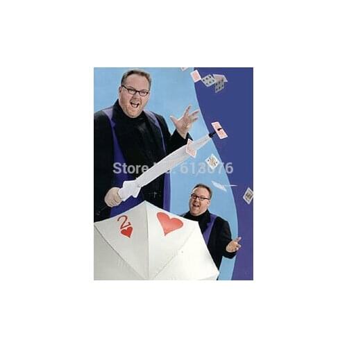Got It Covered Umbrella Card Sword Magic Tricks Funny Stage Magic Umbrella Thru Selected Card Magia Gimmick Props For Magicans