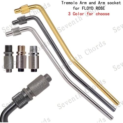 A Set Tremolo Bridge Tremolo Arm Whammy Bar and Arm socket Jack For Electric Guitar. / Chrome/Black/Gold choose