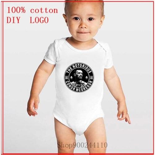 New Style Conor Mcgregor printing Bodysuits Baby Boys Girls Clothes Summer Short Sleeved Bodysuit One Pieces Cute Babies Clothes