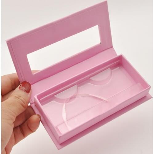 Wholesale Lash Box Packaging Eyelash Box Customize Faux Cils 25mm Mink Eyelashes Package Storage Magnetic Solid Pink Case Vendor