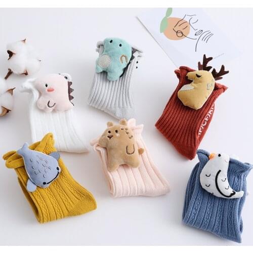 Newborn Autumn Baby Cotton Socks Cute Cartoon Three-Dimensional Animal Socks Terry Non-Slip Breathable Baby Socks Children Socks