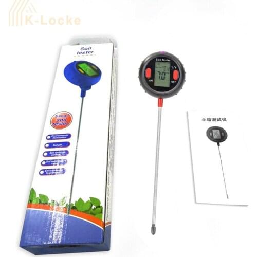 5 In 1 Soil PH Meter Multifunctional Soil PH Tester Digital LCD Soil Moisture PH Temperature Light Tester For Garden Lawn