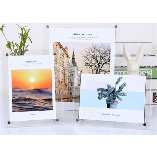 Simple Acrylic Photo Frame Crystal Pendulum Mounted Seven-inch A3 A4 Picture Frame Personality Creative Photo Poster Frame Wall