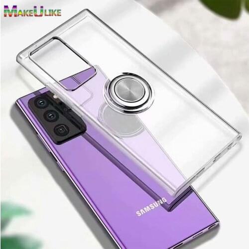 Ring Clear Case For Samsung Galaxy Note 20 Ultra Note20 Case Soft TPU Back Cover For Samsung Galaxy S21 Ultra S20 Plus Case