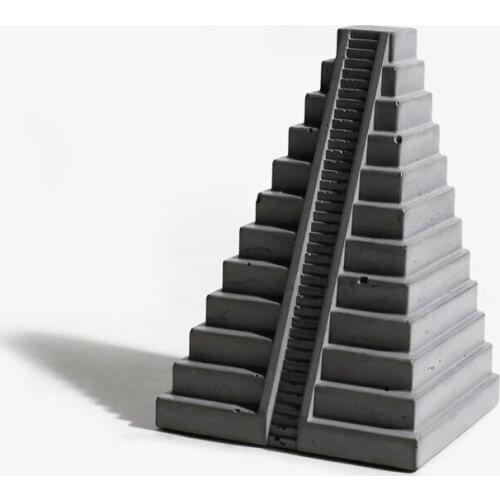 PRZY Silicone Mold Cement Concrete Pyramid Book Building Design Cement Book Seat Molds Cement Life Supplies Molds Moulds 001