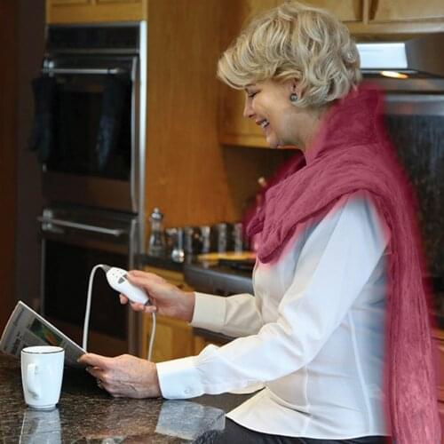 EU Plug Men Women Winter Warm Electric Heating Shawl Shoulder Neck Back Hot Compress Relief Massage Wrap Relieve Muscle Pain Cap