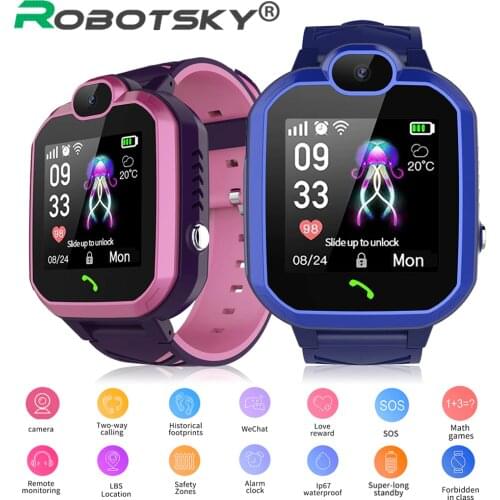 Childrens Smart Watch R7 Smart Watch Phone SOS For Children With Sim Card Call Watch Location Tracker Waterproof Smartwatch