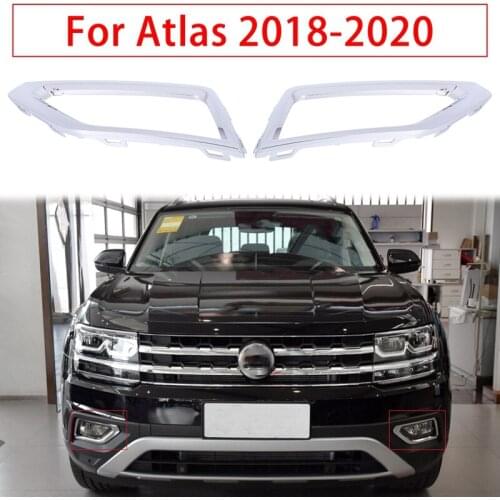 For Atlas 2018-2020 Chrome Replace Front Fog Light Lamp Frame Cover Trim
