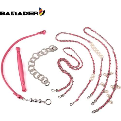 Rhinestone Hand Wrist Strap Rose Red Leather Pearl Chain Bag Shoulder Strap 8 Style Bag Straps to Alter Brand Bags Accessories