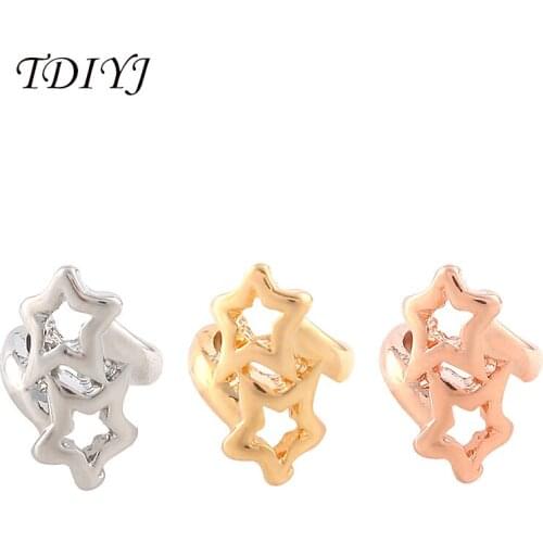 TDIYJ Lovely Star Shaped Charms for Real Leather Bracelets DIY Charms Jewelry for Women 10pcs/lot