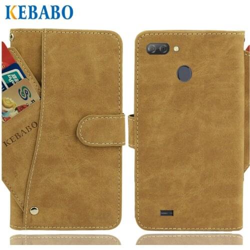 Vintage Leather Wallet Black Fox B5Fox+ Case 5.45" Luxury 3 Front Card Slots Cover Magnet Stand Phone Protective Bags