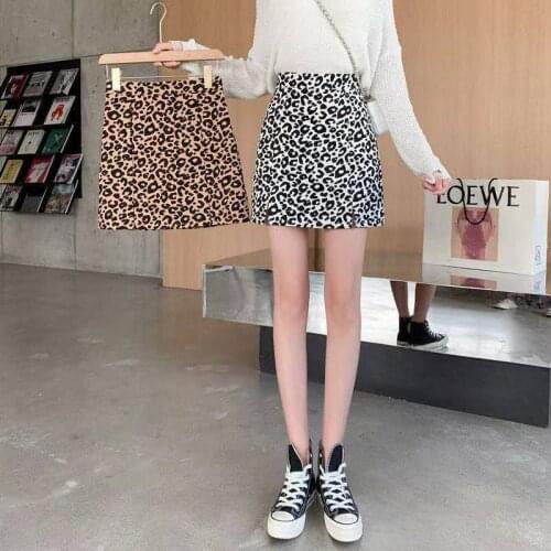 2021 Spring Skirt Women Mini Skirts High Waist Fashion Leopard Print Party OL Ins Hot Style Retro All-Match Female Sexy Skirts