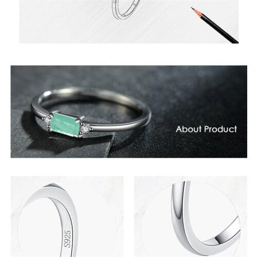 Green Tourmaline For Women Fine Jewelry Fashion Finger Rings 925 Silver