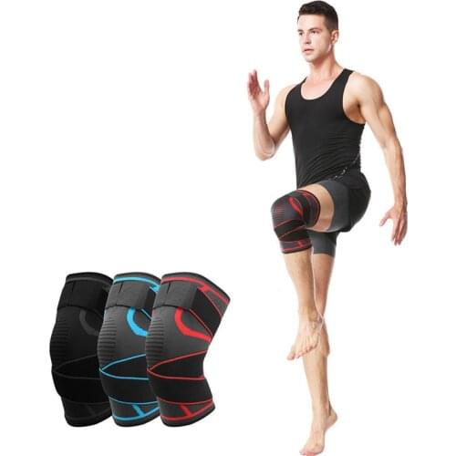 1 PCS Sports Knee Support Crossfit Adjustable Knee Brace Pads Fitness Sports Basketball Knee Protector Sleeve Bandage Kneecap